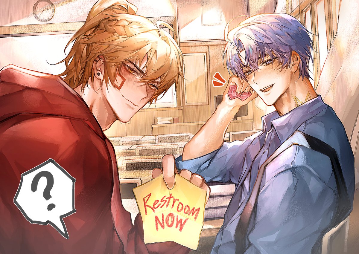 tappeee's tweet photo. What could they possibly want from you in the restroom?
#HonkaiStarRail #Mydei #Phainon https://t.co/7FwTNOg5fH