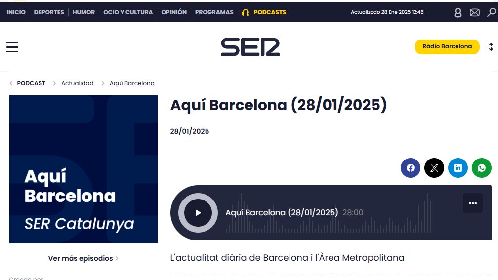 Monts_Roig_Afa's tweet photo. Aquest matí a #AquiBarcelona de @radiobarcelona, la presidenta de l'AFA ha tingut l'oportunitat d'explicar que és la #BibliotecaEscolar del @Ins_M_Roig i què perdem.

Continuem sense notícies del @consorciedubcn 
👂 https://t.co/2ANlOrmAVr
A partir del minut 08:38 https://t.co/TWNvUdbHjy