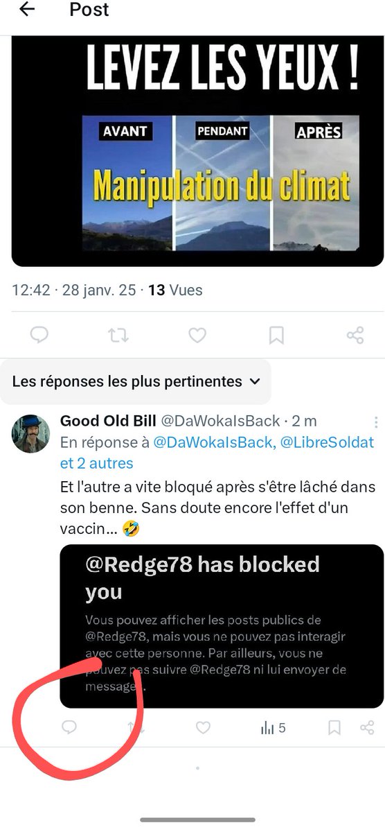 LibreSoldat's tweet photo. @DaWokaIsBack @Redge78 @CNEWS En plus tu censures.
Tu empêches les gens de s'exprimer pendant que tu les insultes.
N'oublie pas ; tu n'es pas anonyme ici et tu ne sais jamais à qui tu peux t'adresser. Fais quand même attention au virtuel où tu te cachés derrière. C'est un conseil https://t.co/PYWgeXYAew