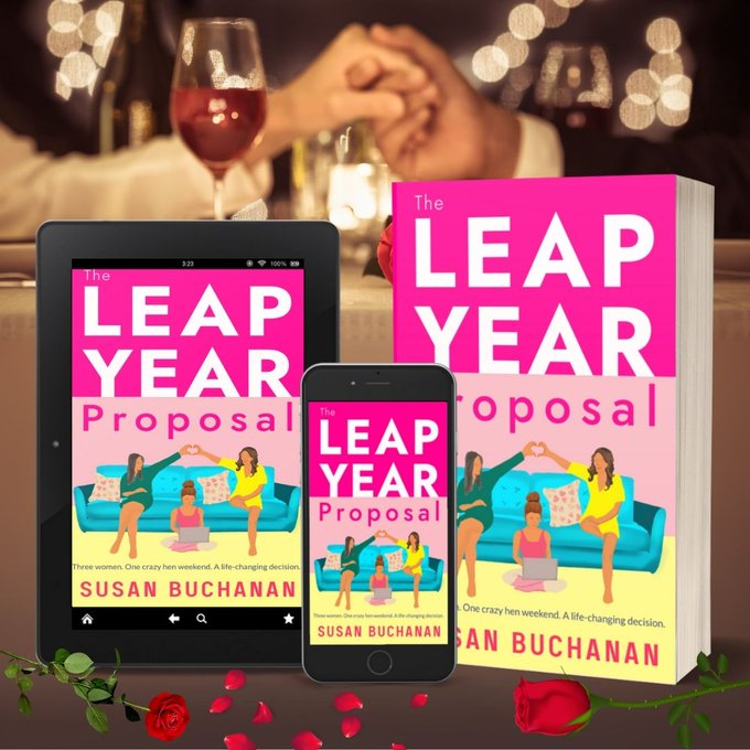 Susan_Buchanan's tweet image. It's Publication Day! Yes, THE LEAP YEAR PROPOSAL is now out in the wild!
'Uplifting, fun and entertaining.'
#romcom #proposals #leapyear #sisterhood #humour #romance 
books2read.com/u/3kj7AG