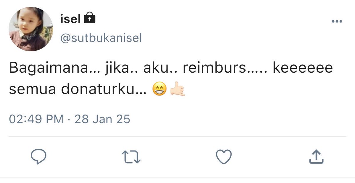 sepertilotus's tweet photo. Edisi Adek mau reimburse. https://t.co/Agki682jfg