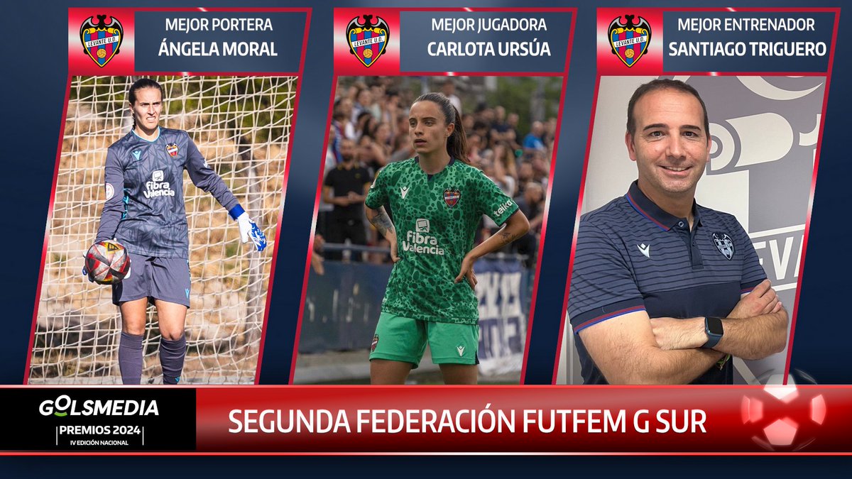 🏅PREMIOS GOLSMEDIA 2024 | A continuación las/los vencedores/as de la #SegundaFederacion Grupo Sur como: Mejor Portera, Mejor Jugadora y Mejor Entrenador de la temporada 2023/24

#PremiosGolsmedia2024