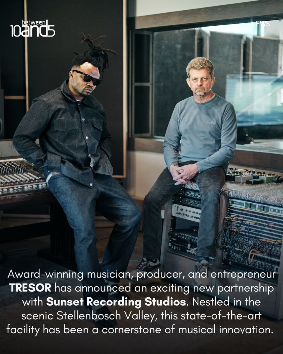 10and5's tweet photo. 🌟 TRESOR is redefining African creativity! The award-winning artist and entrepreneur has partnered with Sunset Recording Studios in Stellenbosch to create a world-class hub for music innovation.
#TRESOR #SunsetStudios #AfricanExcellence #MusicInnovation #CreativeLegacy https://t.co/lzGtPa7eFT