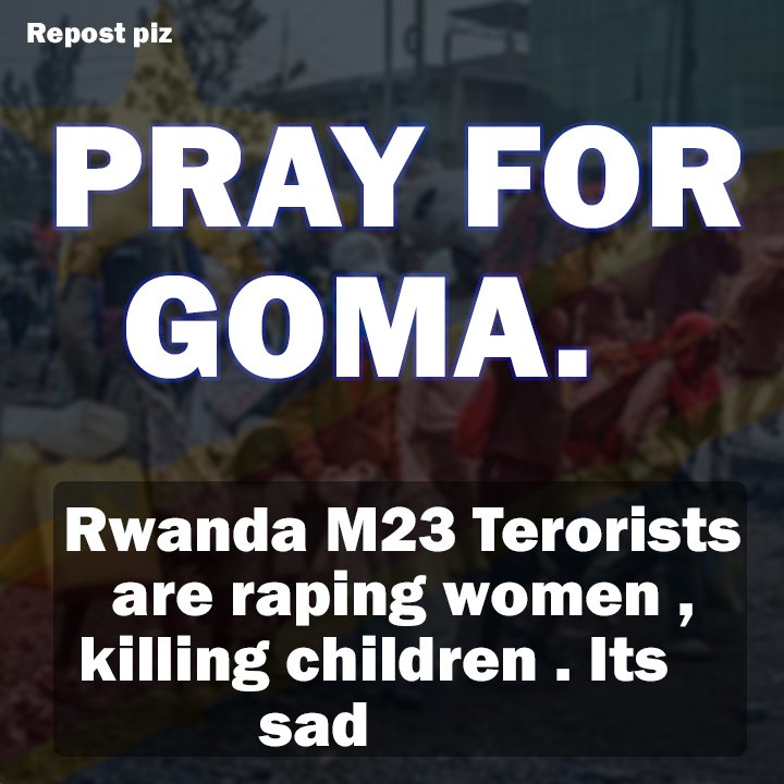 sholard_mancity's tweet photo. Pray For Goma women and children 

Who m23 are killing, raping and chasing from their homes 

Paul kagame is a war criminal and Rwanda should be sanctioned 

Speak up for Congo 🇨🇩🇨🇩🇨🇩🇨🇩🇨🇩

#PrayForGOMA FADRC https://t.co/GjjDuAbGiH
