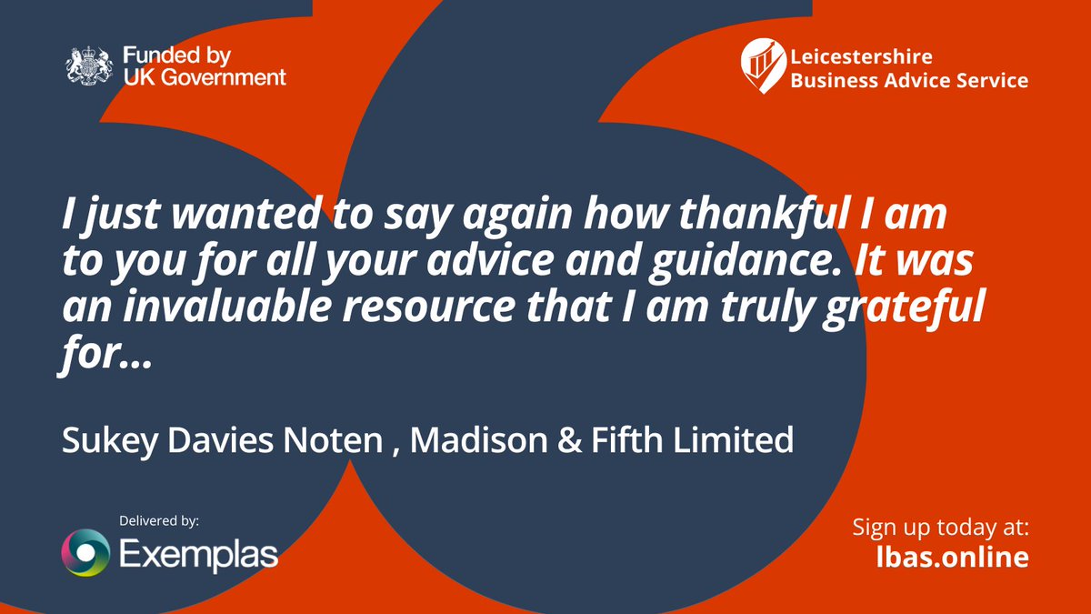 LBASofficial's tweet photo. Huge thank you to Sukey Davies Noten from Madison &amp; Fifth Limited for sharing their incredible experience with the Leicestershire Business Advice Service through our Improve programme—guided by our expert advisor Gau Naik.

🔗 Learn more: https://t.co/IKW6l68IV9 https://t.co/MVNzQIDvfZ