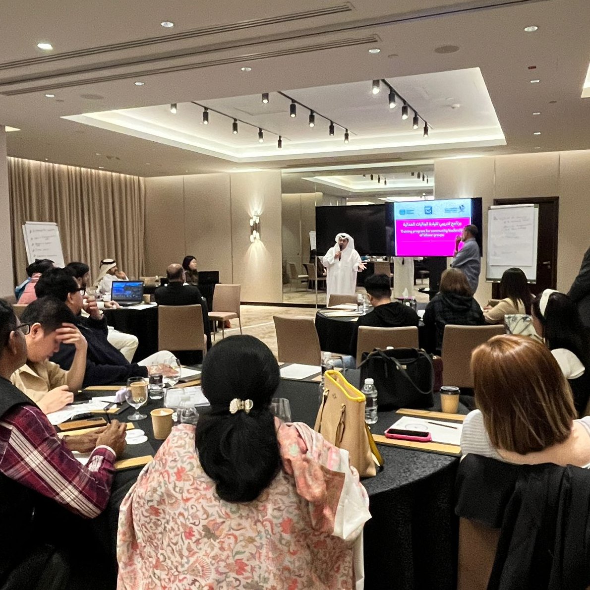 ILOQatar's tweet image. 👏Together with @mfasia_ and @wsifqa, we kicked off the new year with more trainings for our migrant community leaders, this time to discuss #EmploymentContracts 🧾and #LabourRelations in 🇶🇦