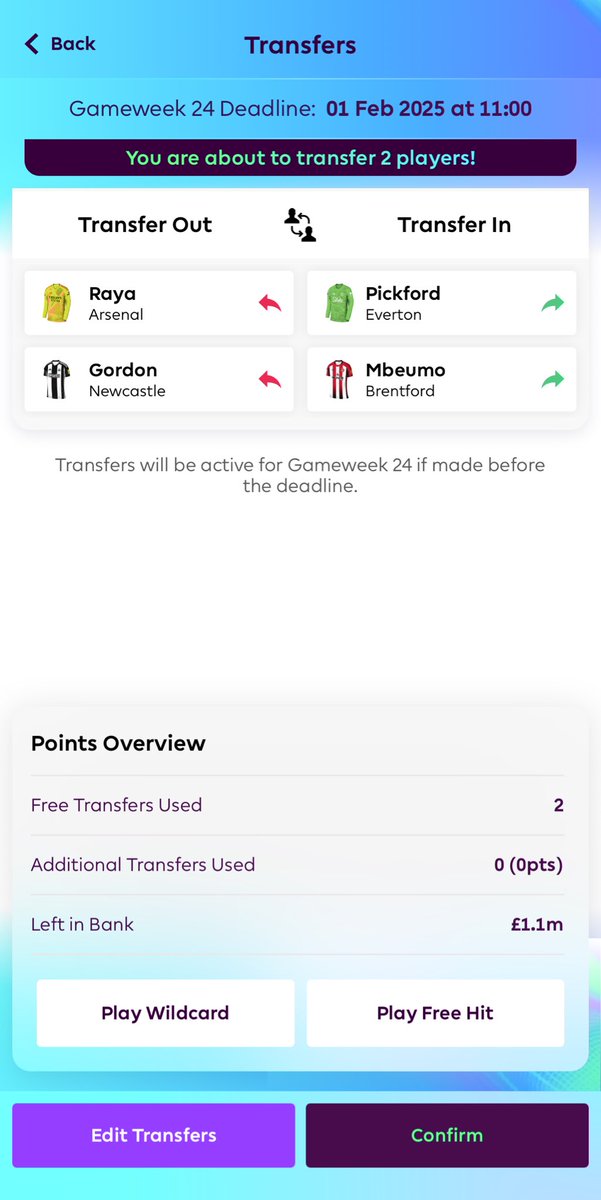 FPL_SuperCity's tweet photo. ✅✅

#FPL https://t.co/CqRwPsKEte