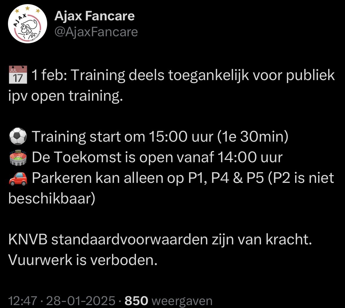 “Deels toegankelijk” 🤡
Traditie word mooi verkracht zo!! 
<a href="/AjaxFancare/">Ajax Fancare</a>