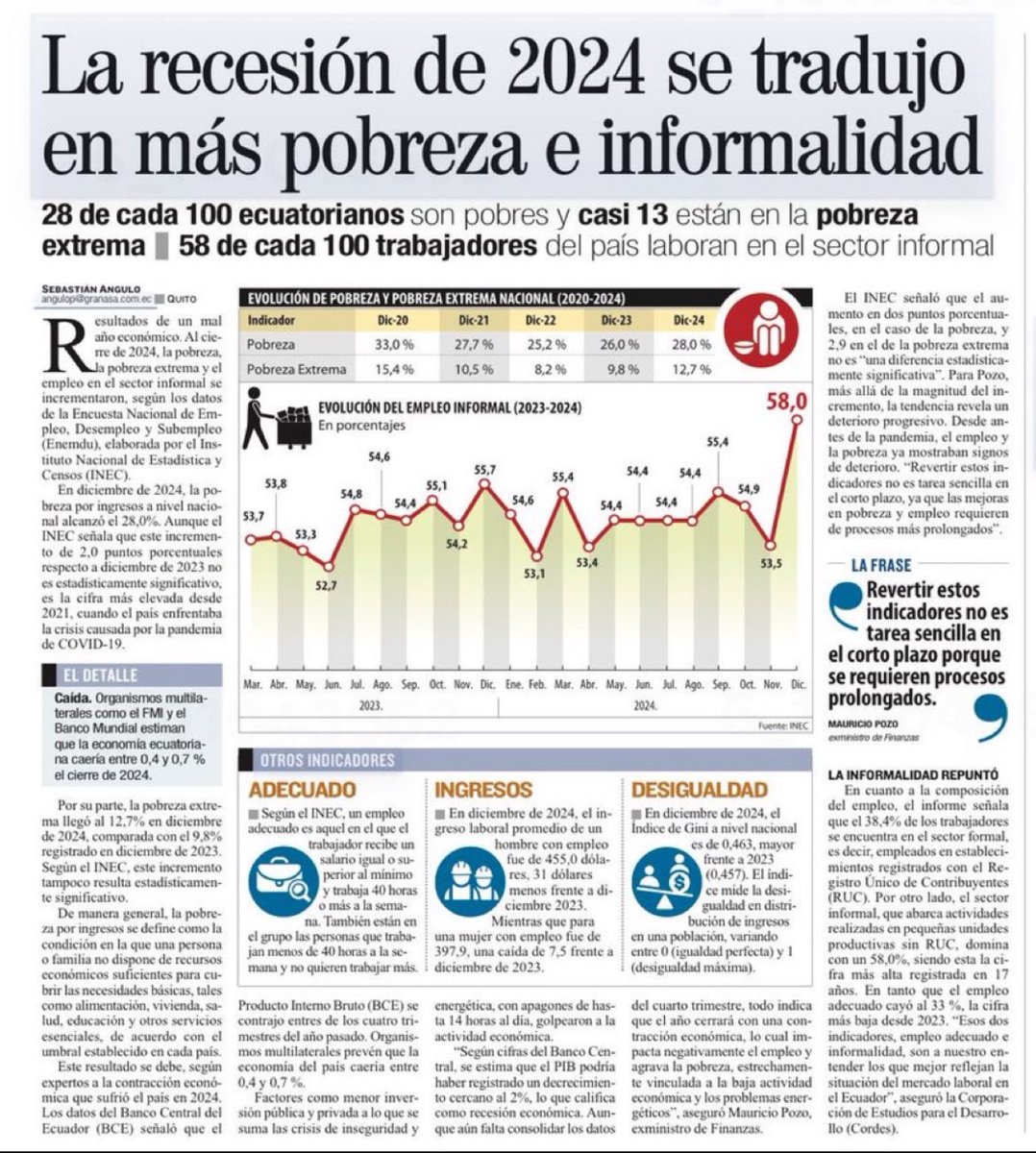joffrecampana's tweet photo. La única forma de salir de esta tragedia es con un gobierno de concertación que incorpore a la gente más capaz y honesta a la función pública.
Transformación total de organismos de control, Función Judicial, Seguridad Social. 
Y sobre todo, respeto a las instituciones y la ley. https://t.co/3WaJ9g4GSp