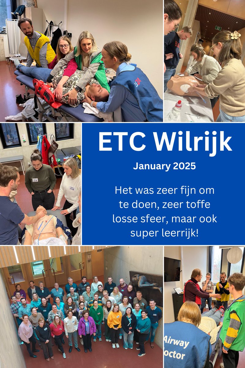 Congratulations to all our new providers in Wilrijk 👏👏👏 We had instructors from every Flemish province joining the Antwerp University Hospital ETC. A truly national Team Approach! #ETC #traumaeducation