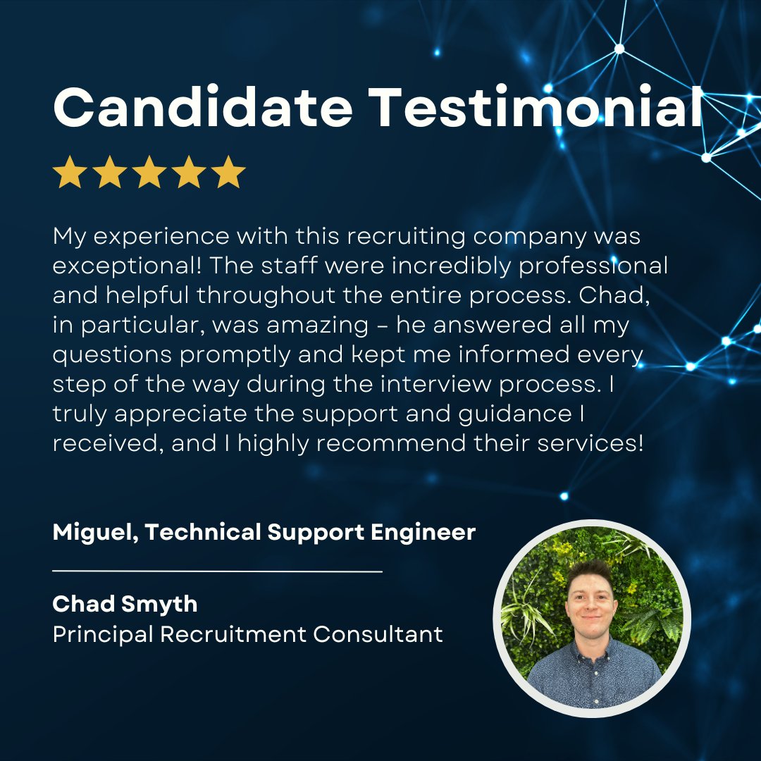 A fantastic testimonial for Chad! 🗣️

If you're looking for a job then get in touch with Chad at chad@platform-recruitment.com to find out more about the roles he's currently recruiting for. 📲

#PlatformRecruitment #CustomerFeedback #SuccessStory #CustomerExperience