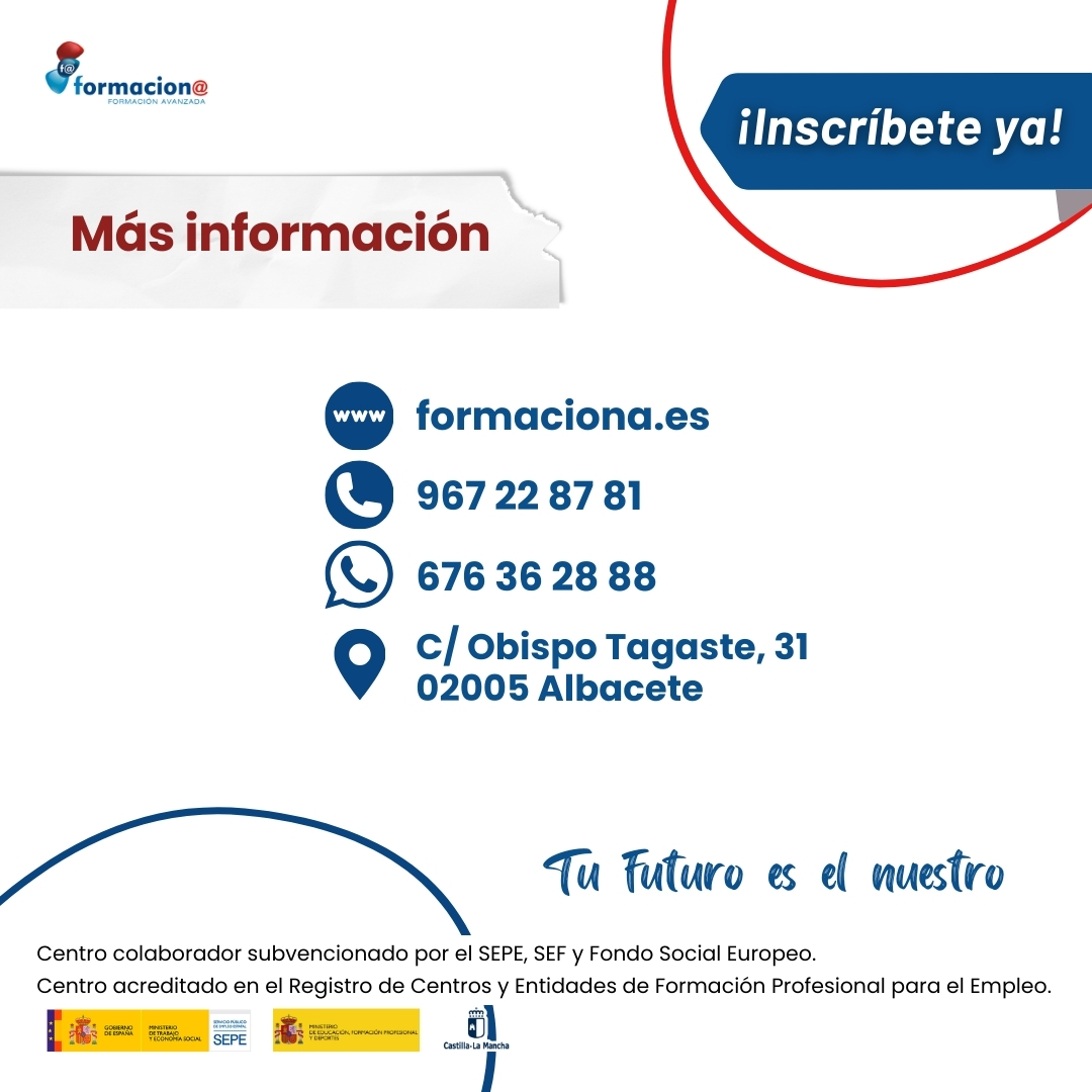 🏋️‍♂️ ¡Haz de tu pasión tu profesión! 🎉

Apúntate al curso Animación Físico-Deportiva:
✅ Modalidad: Presencial (9 meses)
✅ Contrato laboral (65%) y formación (35%)
📌 Lugar: Indoorland (Campollano)
🚀 Inicio inminente

🔗 Inscríbete 👉 s.mtrbio.com/zilomqggjt

#formaciona