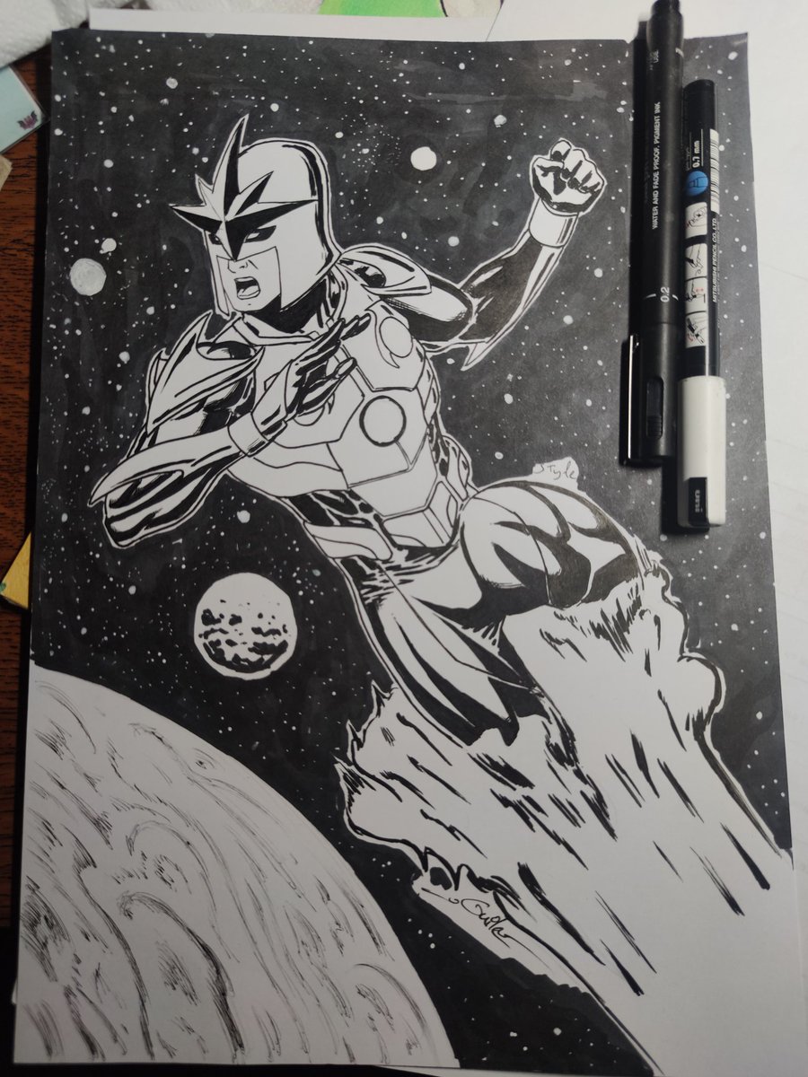 masterstylezero's tweet photo. Nova on patrol
#nova #MarvelComics  #superhero #blackandwhite https://t.co/NLtWNMjQVr