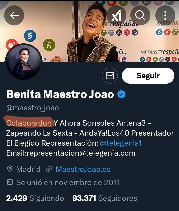 MadridRadFem's tweet photo. @Nievessebastia1 @maestro_joao Pero si lo pone en su propia bio. https://t.co/6ijnr6OHTP