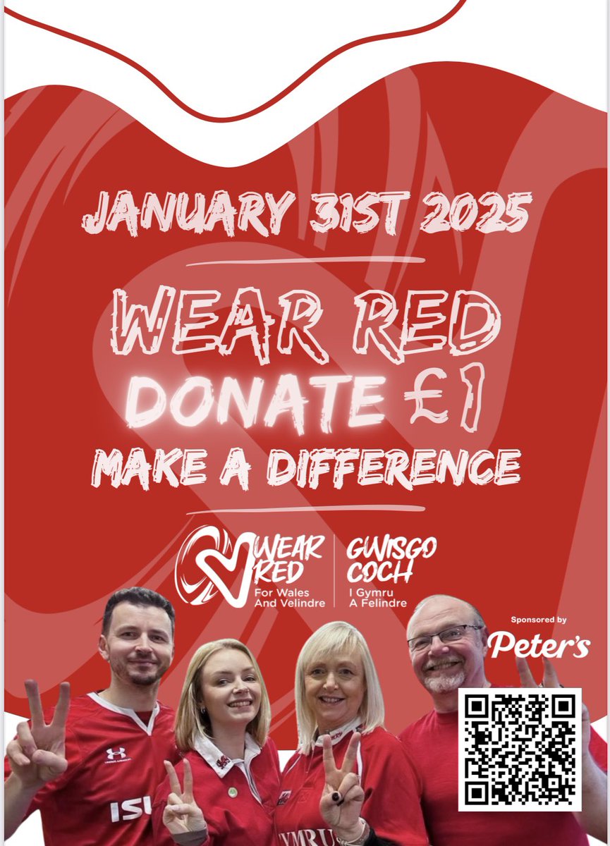 Bryntirion Skills Mr Rowe (@bryntirionscc) on Twitter photo Our pupils and staff are getting ready to ‘Wear Red’ for <a href="/Velindre/">Velindre Cancer Charity</a> ❤️ again this Friday 31st January in support cancer patients and their families across Wales 🏴
Non-uniform day with a red item. Suggested donation £1
#WearRedForWalesAndVelindre
#PaintWalesRed
<a href="/BryntirionComp/">BryntirionComp</a> Our pupils and staff are getting ready to ‘Wear Red’ for <a href="/Velindre/">Velindre Cancer Charity</a> ❤️ again this Friday 31st January in support cancer patients and their families across Wales 🏴
Non-uniform day with a red item. Suggested donation £1
#WearRedForWalesAndVelindre
#PaintWalesRed
<a href="/BryntirionComp/">BryntirionComp</a>