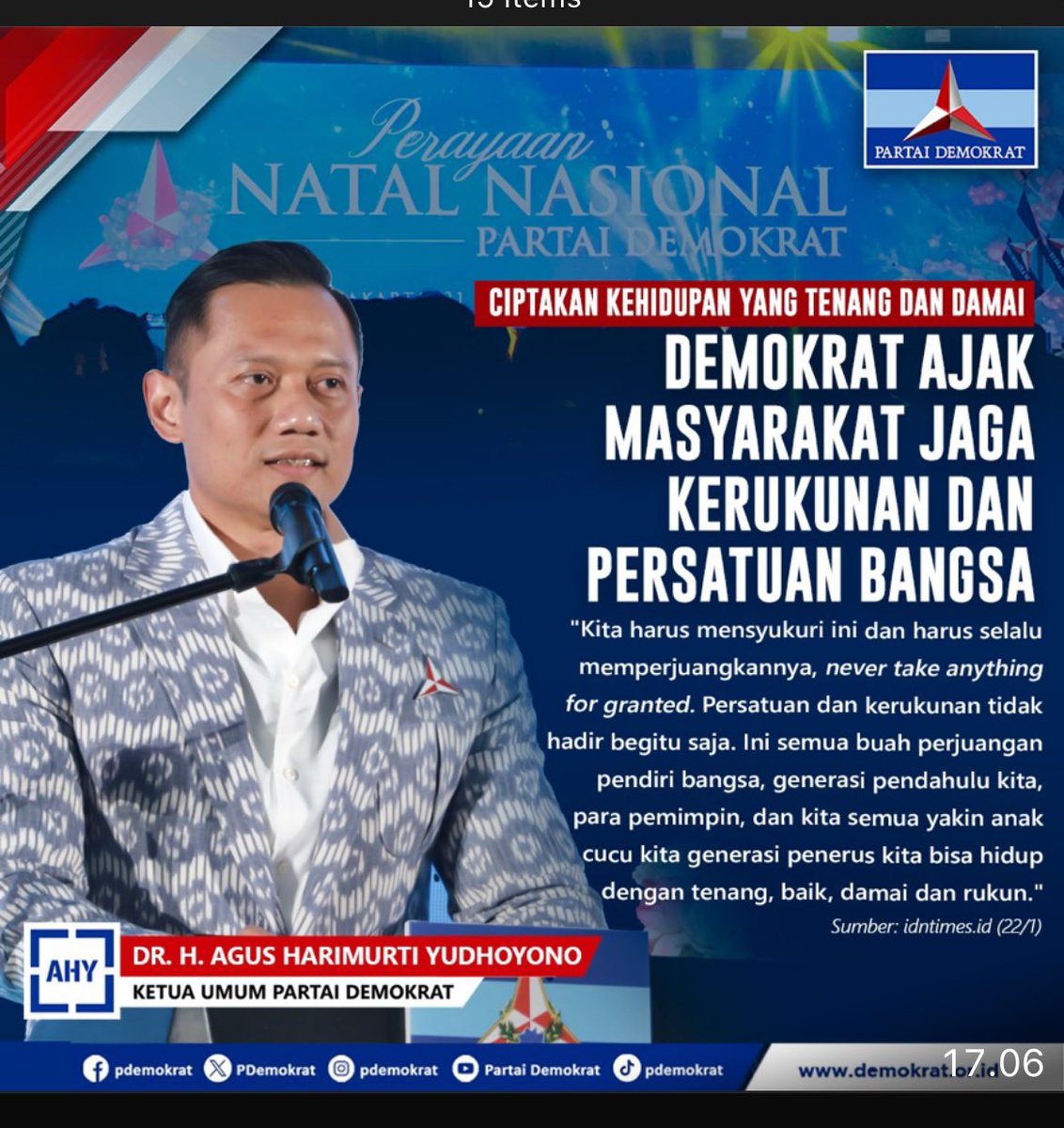 Perayaan Natal PDemokrat