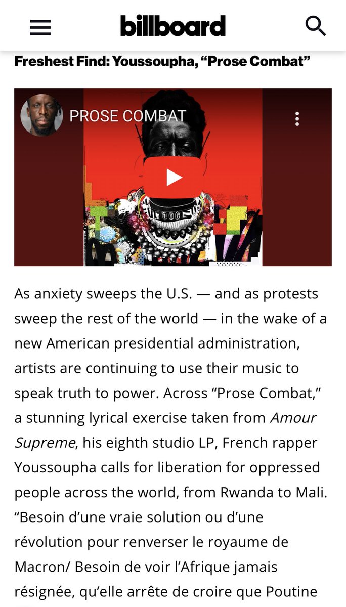 Ok… donc je me réveille et je vois un article sur « Amour Suprême » dans le <a href="/billboard/">billboard</a> US 

Merci