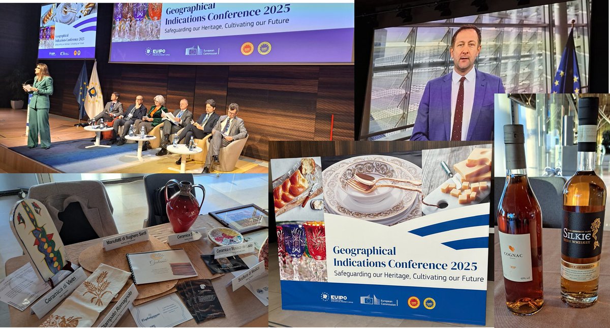 #GIs – an EU success story! Day 1 of @EUIPO Conference in #Alicante discusses:
➡️recent reform of AGRI GIs
➡️extension of GI system to craft+industrial products. GIs are so much more than a label, they’re a badge of honor, celebrating quality products &amp; the people who make them!