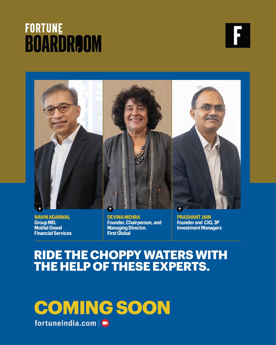 Fortune India (@fortuneindia) on Twitter photo Coming soon on fortuneindia.com!
A closed-door "Boardroom Series" featuring investing stalwarts discussing "When Markets Tremble, Do You Retreat Or Rise?"
Hospitality Partner - <a href="/FSMumbai/">Four Seasons Mumbai</a> Coming soon on fortuneindia.com!
A closed-door "Boardroom Series" featuring investing stalwarts discussing "When Markets Tremble, Do You Retreat Or Rise?"
Hospitality Partner - <a href="/FSMumbai/">Four Seasons Mumbai</a>