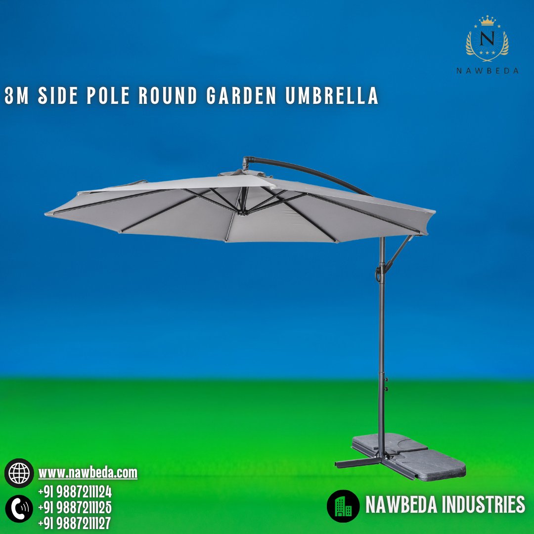3M Round Side Pole Patio Umbrella
NAWBEDA.com
9887211124
9887211125
9887211127
#umbrella #weddingdecoration #mandaladesign #gardendesign #outdoorfurniture #shading #outdoorliving #patio #balcony #beautifulhome #gardendecor #gardenfurniture #parasol #hoteldecoration