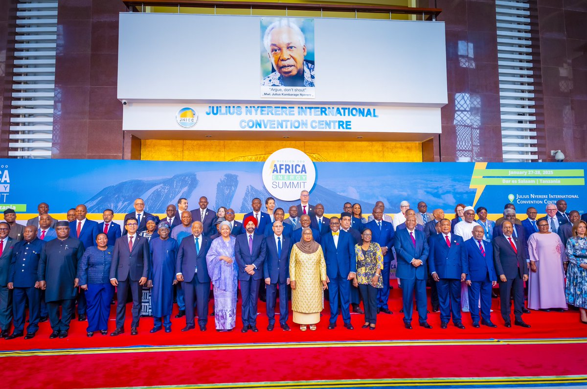 officialABAT's tweet photo. I joined other African Leaders, the Deputy Secretary General of the United Nations, Heads of International Finance Institutions, and other energy stakeholders, in Dar-Es-Salaam, Tanzania, for the Mission 300 Africa Energy Summit. https://t.co/GFbnKIrf0y