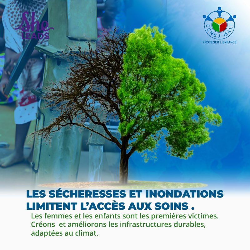 Nous appelons à des 𝐢𝐧𝐯𝐞𝐬𝐭𝐢𝐬𝐬𝐞𝐦𝐞𝐧𝐭𝐬 𝐮𝐫𝐠𝐞𝐧𝐭𝐬 dans des infrastructures médicales durables et adaptées au climat. Renforçons les centres de santé, améliorons les systèmes d’évacuation et assurons des soins accessibles en tout temps.