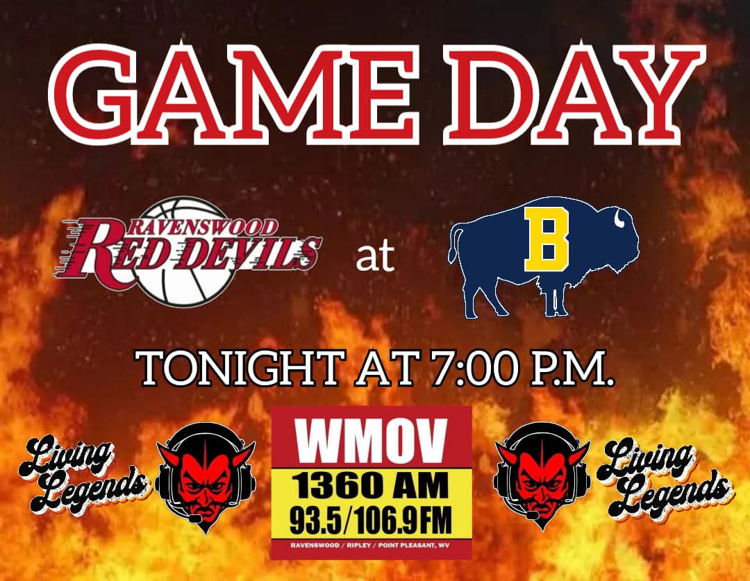 REDDEVILRADIO's tweet photo. It's Game Day!! Catch our coverage (radio only) live from Buffalo High School on Radio WMOV 1360 AM, FM 106.9 and FM 93.5 #wvprepbb #Ravenswood #Buffalo #WMOV #BloxtonBrothers #LivingLegends #RadioEra #RevivalOfRadio https://t.co/13AywqCeIa