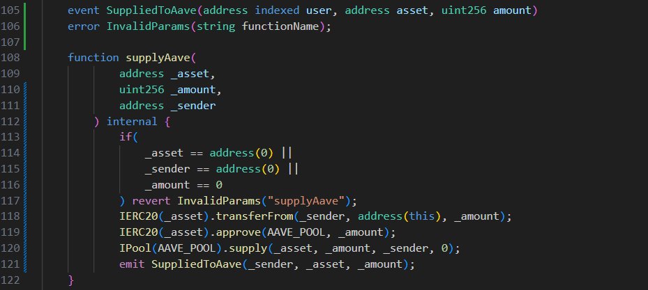 AvzTech's tweet image. 💸Así de fácil es depositar liquidez en #Aave desde un contrato!

Vamos a hacerlo más sencillo y a explicarlo

Esto ocurre cuando depositas un colateral para pedir un préstamo en @aave  ⬇️