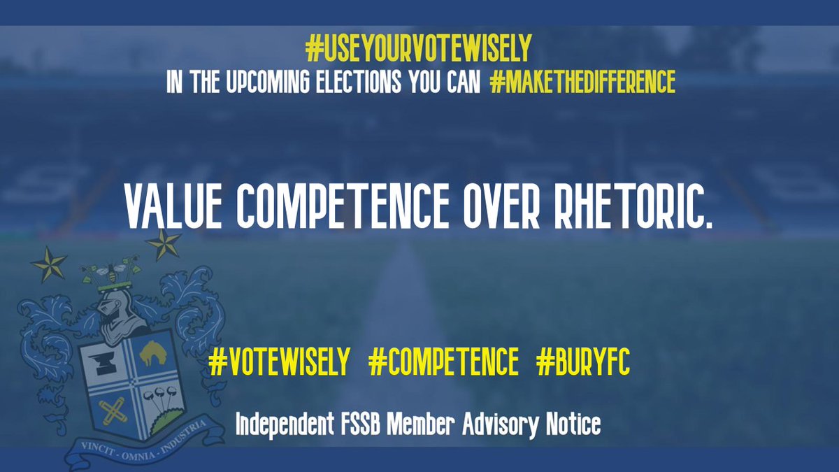 IndFSSB's tweet image. Having the right set of values and being a Bury fan are really important, but a £1m+ annual turnover business will need people with a good track record and who are competent enough to help lead the organisation. Shouting from the sidelines just isn't enough or the right thing to…