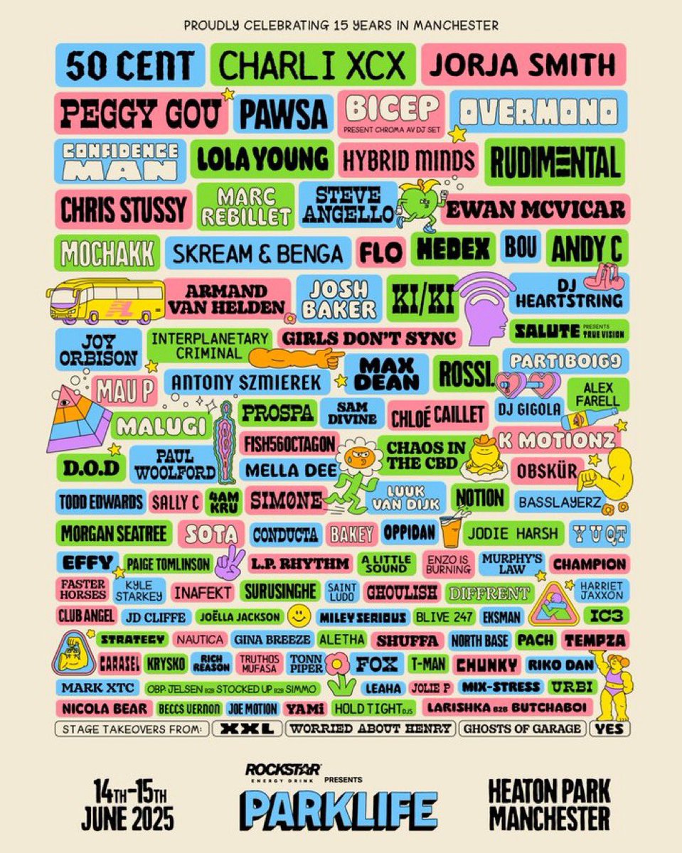 themainstageco's tweet photo. #PL25 full lineup has now been released! Another reminder of Charli XCX being announced by us prior to the official lineup.. 😶‍🌫️ https://t.co/wqh5O1zLGZ