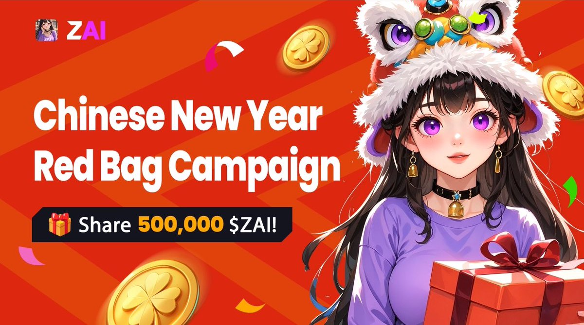 Chinese year red bag campaign!

Golden Dog Hunt: Share 500,000 $ZAI!
1️⃣ Follow <a href="/ZAIAgents/">Zen AI($ZAI)</a>
2️⃣ Like &amp; Retweet this post
3️⃣ Comment:
Any AI Agent token on-chain transaction record
Your logic for discovering golden tokens