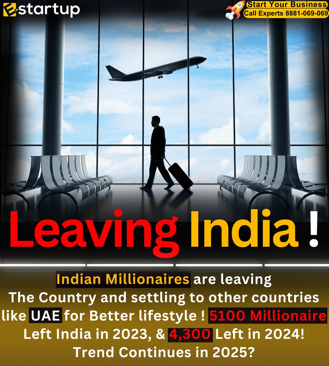 e_STARTUP_India's tweet image. UAE is emerging as the hotspot for wealth and lifestyle. Is this a loss for India or the dream of a global lifestyle? 🤔👇
#GlobalMove #MillionaireLifestyle #IndiaAbroad #ExodusTrend