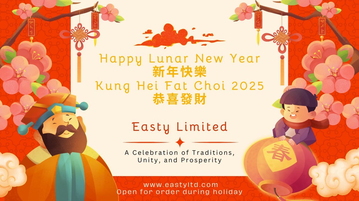 eastylimited's tweet photo. 🧧Happy Chinese New Year! 🎉 Tomorrow, we welcome the Year of the Snake, celebrating with family, delicious meals, beautiful flowers, and fireworks. 🎁Easty (https://t.co/bihCdB6ZBB) is open for orders during holiday. 😄Wishing you joy &amp; prosperity! Let’s make this year bright🎊 https://t.co/107lqH7Sg3
