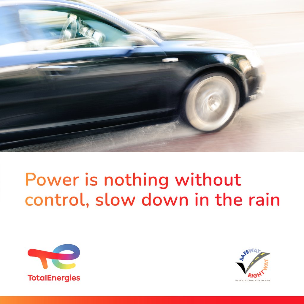 right_ke's tweet photo. Intermittent 🌧️☔ are here! Stay safe on the roads:

1️⃣ Slow down on wet roads.
2️⃣Increase following distance .
3️⃣ Check wipers &amp; lights.
4️⃣ Stay alert. 
5️⃣ Brake gently.
6️⃣ Riders: wear waterproof gear.

Drive safe, ride safe! 🌧️🚗🛵

#RoadSafety
#Rain
#TotalEnergies
#SWRW https://t.co/xsIAghubuG