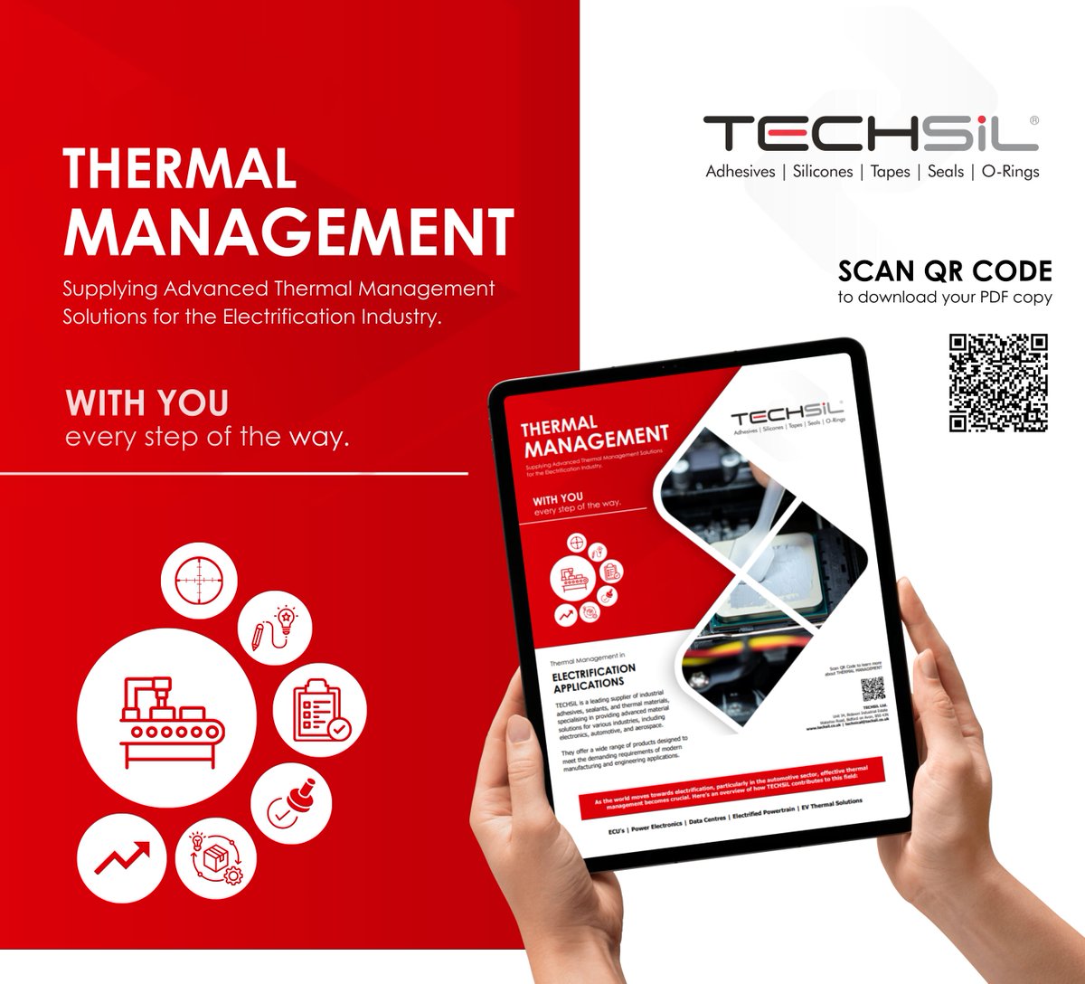 Techsil's tweet image. At TECHSiL, we harness advanced materials to tackle these challenges head-on, positioning ourselves as a key partner in your electrification journey.
Download our comprehensive PDF or scan the QR Code!
ow.ly/1mR150UOwYh 
#ThermalManagement #Electrification #TECHSiL