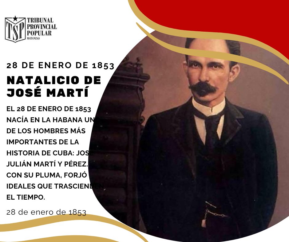 TribunalProvin3's tweet photo. Con su pluma, forjó ideales que trascienden el tiempo, sembrando en cada cubano el amor por la patria y el anhelo de un futuro mejor. Martí no solo luchó contra la opresión; también soñó con una Cuba donde todos pudieran vivir en armonía y respeto https://t.co/oX4W01R0SS