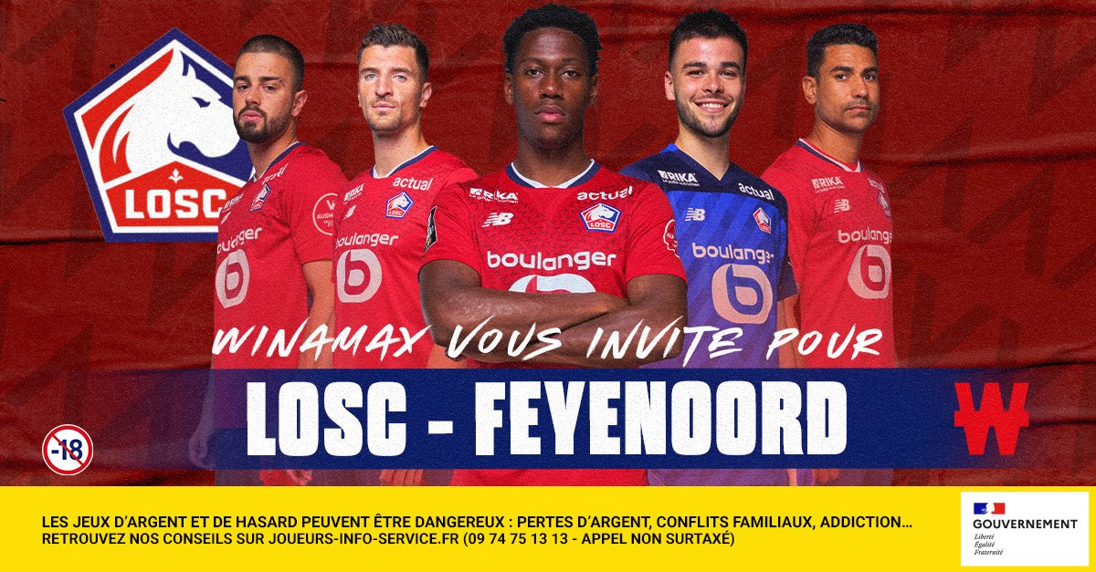 WinamaxSport's tweet photo. ⚽️ 1 lot de 2 places est à gagner pour @losclive - Feyenoord, mercredi 29/01 à 21h00 !

🎁 Pour participer : retweetez ce tweet, suivez @WinamaxSport et répondez avec votre pseudo Winamax.

👉 Tirage au sort ce soir à 20h00 !

📄 Règlement > https://t.co/BcMK2P7EK6 https://t.co/inTyzRfVcd
