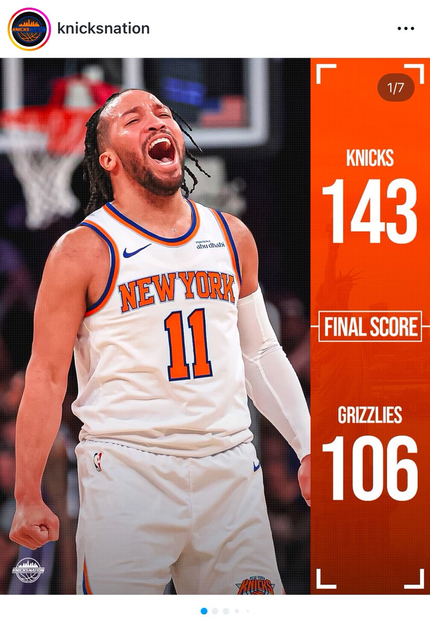 Hasty1991's tweet photo. #KnicksWin 👏🏾🔥🙌🏾 https://t.co/iuEAW7Ar61