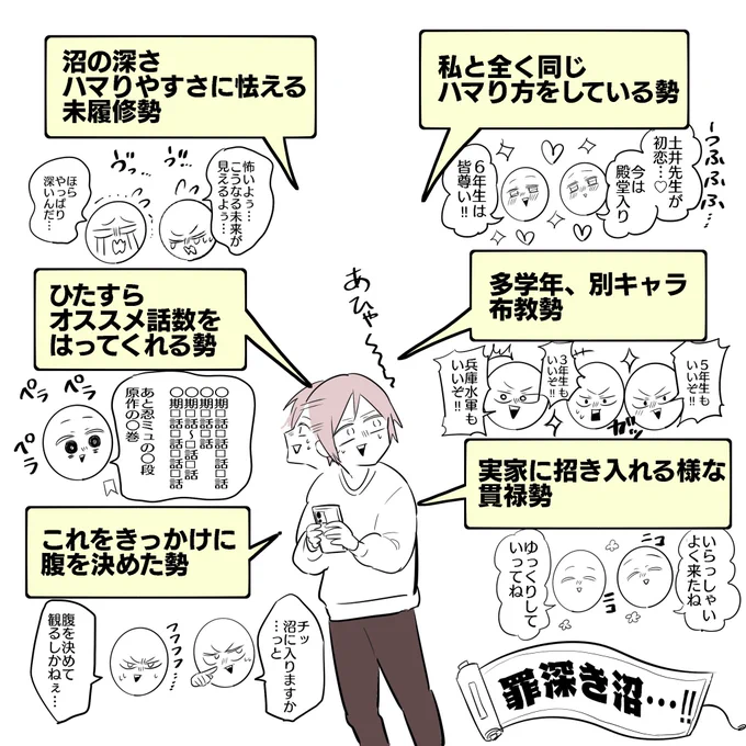 昨日の漫画に対する反応
ざっくり分類です🥷🥚

非常にニマニマ楽しんでおります!!!

宜しければ、6年生と土井先生のおすすめ話数を教えてください!!! 