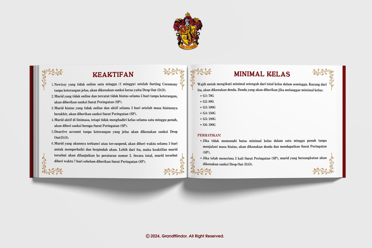 Grandffindor's tweet image. Nah, sekarang tentang keaktifan. Diperhatikan baik-baik ya akak-akak, jangan sampai terkena surat cinta dari Ungie alias SP karena tidak aktif!