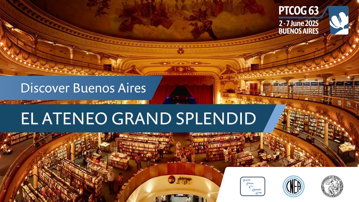 When in Buenos Aires for #PTCOG63, don’t miss El Ateneo Grand Splendid—a stunning bookstore in a historic 1919 theater!

☕ Grab coffee on the old stage
📖 Explore books in a breathtaking setting
🏛️ A cultural gem worth visiting!

See you in June: ptcog63.org/discover-bueno…