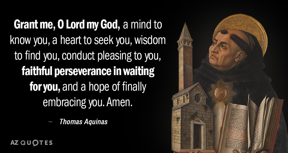 On this memorial of St Thomas Aquinas