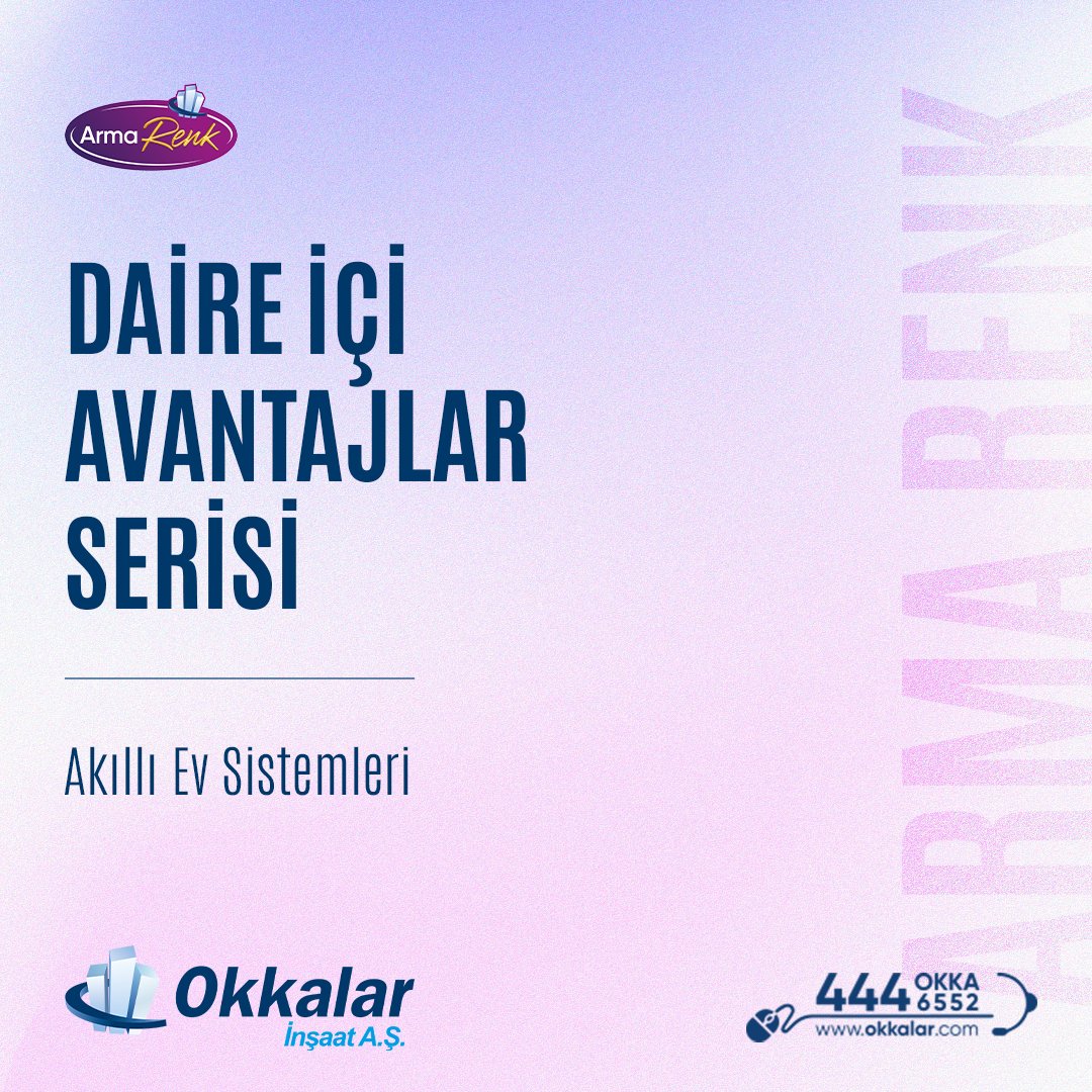 okkalar's tweet photo. Daire içi avantajlar serimizin ilki akıllı ev sistemleri ile karşınızdayız.
Akıllı ev sistemi ile tek dokunuşla hayatınızı kolaylaştırın, konforu yaşayın!

Detaylı bilgi için:
📞444 65 52

https://t.co/2Ecop4XYGJ

#Okkalarİnşaat #Okkalar
#ArmaRenk #Yazır #akıllıev https://t.co/dRJ9h0TQG3