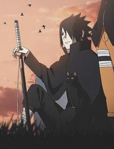 sasukedailydose's tweet photo. Sasuke and a little friend 🐈‍⬛ https://t.co/lbRgVPpJIP