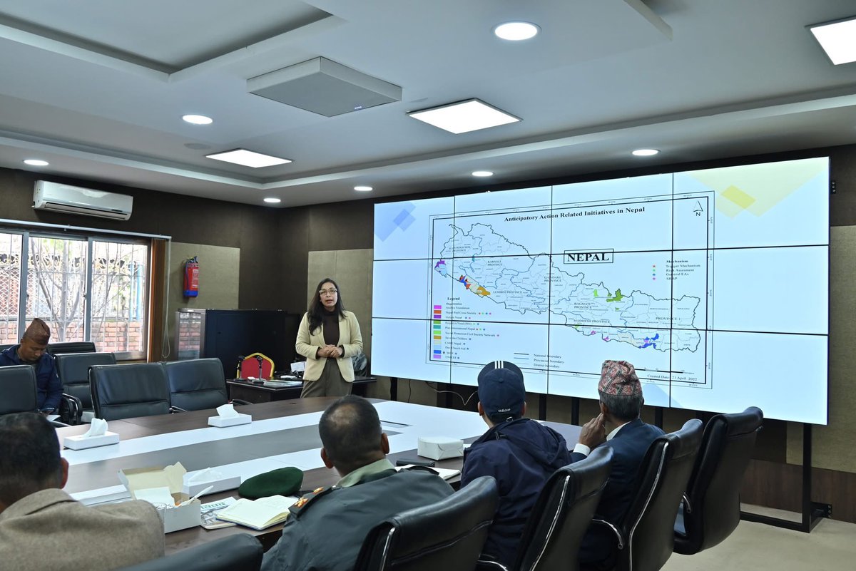 Reena_Baz's tweet photo. Kickoff meeting for formulating National AA Framework &amp; Roadmap bringing together representatives from 9 ministries/departments, Nepal Police, Armed Force &amp; Nepal Army successfully conducted. 
@EarlyActionREAP @BenWebster_REAP @FCDOGovUK @sumitbeatles @DanRedCrossNP @MadHab_UPR https://t.co/yXubRwIGVB