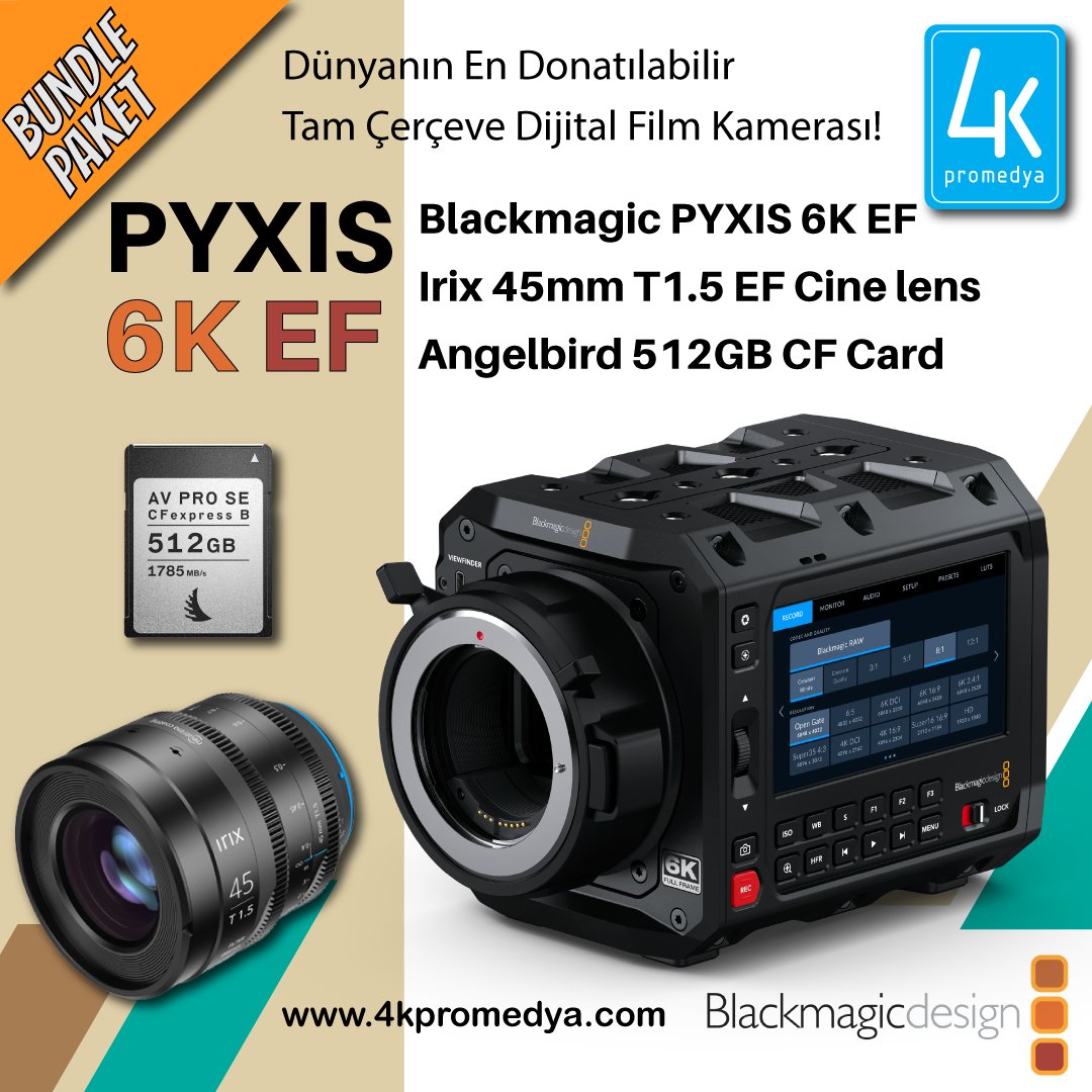 🎥Sinema kalitesinde çekimler için
ihtiyacınız olan her şey burada! #BlackmagicPYXIS6K EF Bundle paketi, şimdi özel fiyatıyla sizleri bekliyor.
💥Kampanya stoklarla sınırlıdır!

‣Detaylı bilgi ve sipariş için👇
info@4kpromedya.com.tr
4kpromedya.com

#blackmagic #camera