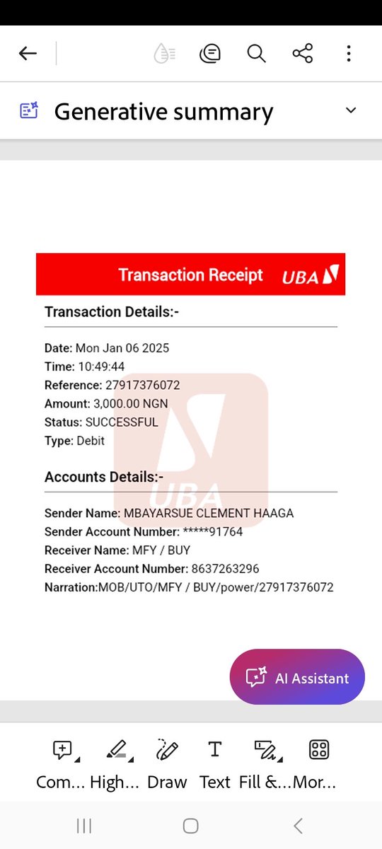 clement_haaga's tweet photo. @cenbank 
I had these two transactions with @UBACares. Till this moment, my money has not been reversed. https://t.co/iUVgFvnJMP