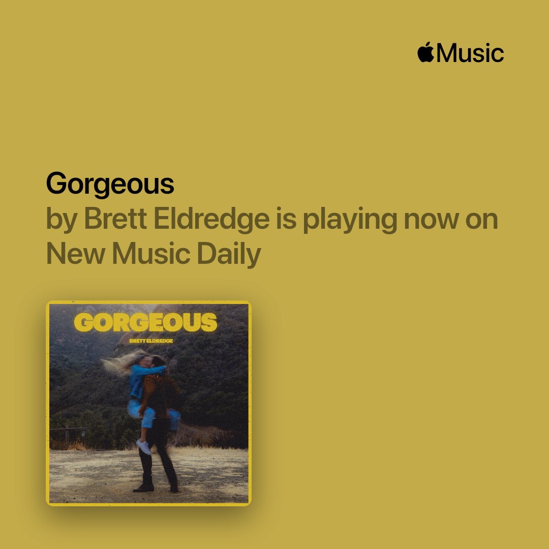 Brett Eldredge (@chris_al__young) on Twitter photo Thank you <a href="/SpotifyUSA/">Spotify USA</a> for adding "Gorgeous" to New Music Daily
open.spotify.com/track/4Q12rnyS… Thank you <a href="/SpotifyUSA/">Spotify USA</a> for adding "Gorgeous" to New Music Daily
open.spotify.com/track/4Q12rnyS…