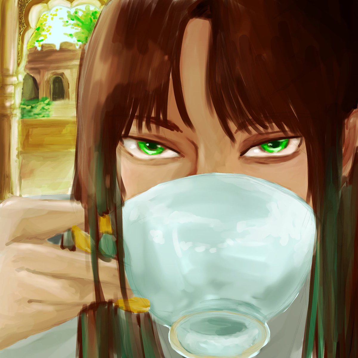 #콕카스_유행했던_간식_합작
두바이 초콜렛 으로 그려봤습니다
오랜만에 그려서 퀄이 처참하네요ㅠㅜ