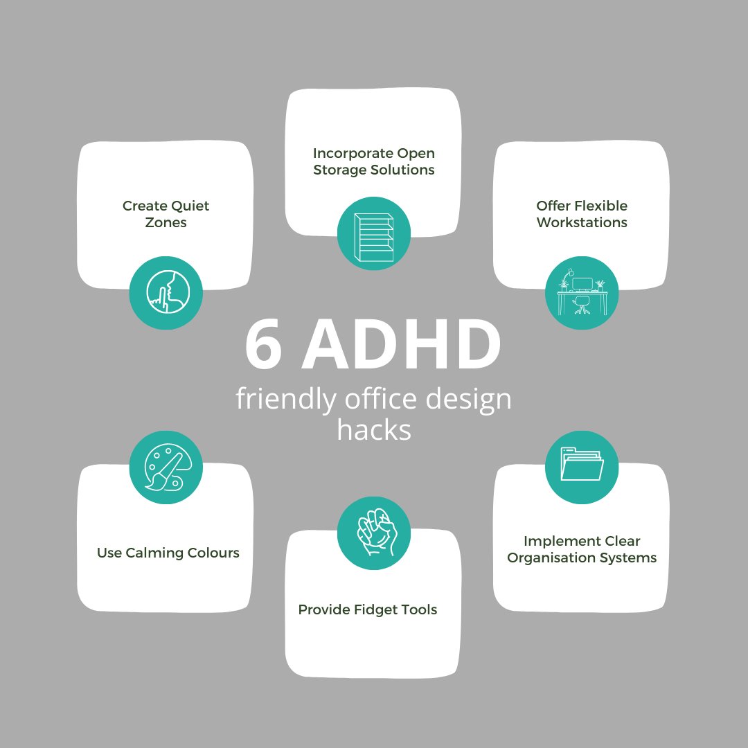 Make your office more inclusive with simple hacks! 🌟

✅ Quiet zones
✅ Sit/stand desks
✅ Calming colours
✅ Fidget tools
Ready to transform your space?
📞 0333 207 0339
🌐 jbhrefurbishments.co.uk
